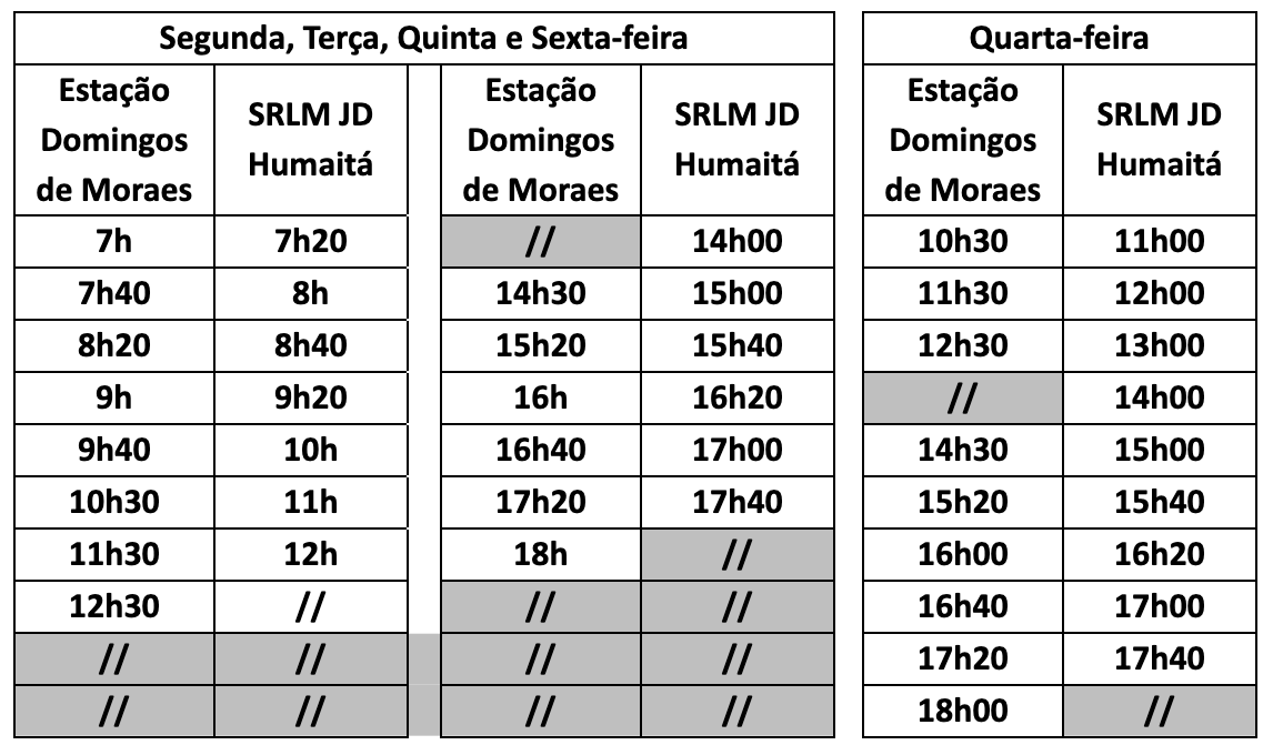 horarios